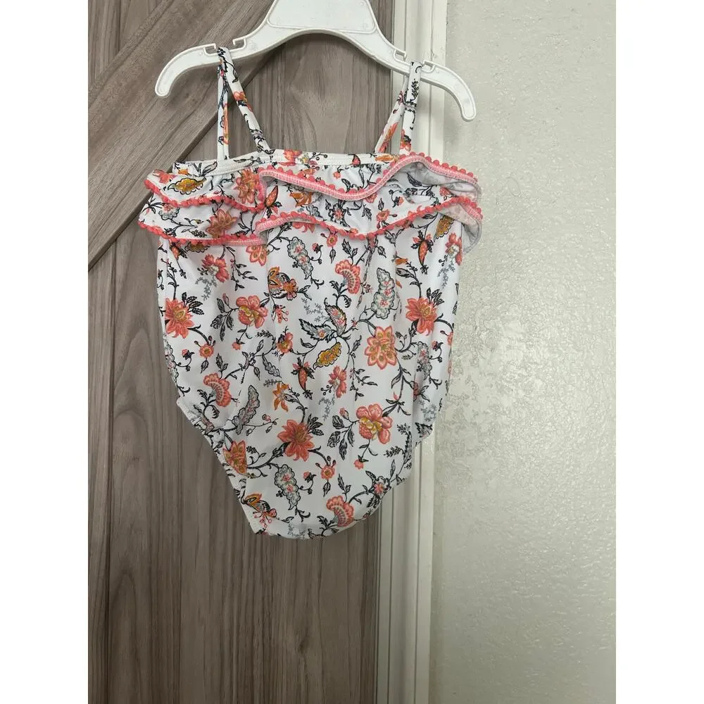 NWT Janie and Jack girls floral one piece Swimsuit 12-18M